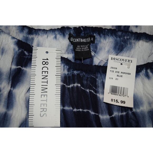 18 Centimeters Blue Tie Dyed Broomstick Cap Flutter Sleeve Romper Jumpsuit SZ M - Picture 5 of 8